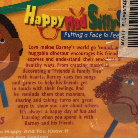 RARE- VHS Barney Happy Mad Silly
Sad Video Tape Face to Feelings - Picture 6 of 9